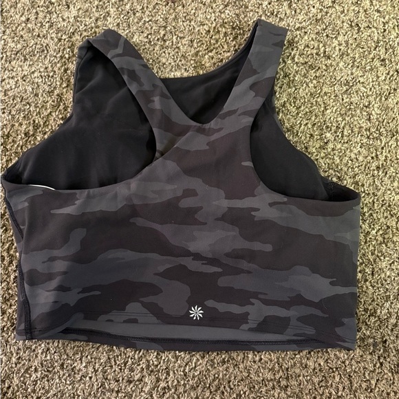 Athleta Gray Crop Tank Top Fitted Style - Picture 5 of 6